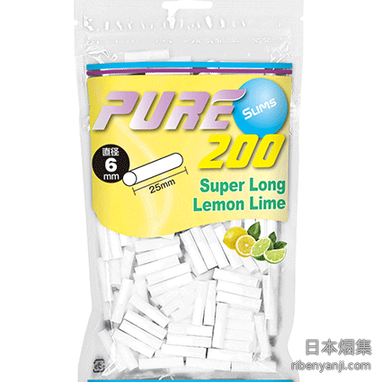 滤嘴 · 细支加长柠檬青柠味 · 6×25mm · PURE