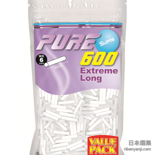 滤嘴 · 细支超长款 · 6×30mm · PURE · 大包装