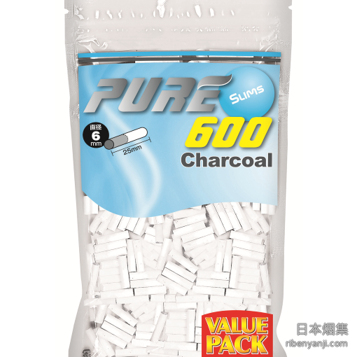 滤嘴 · 细支活性炭 · 6×25mm · PURE · 大包装
