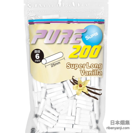 滤嘴 · 细支加长香草味 · 6×25mm · PURE